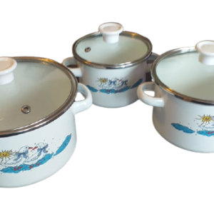 Kis lábos készlet fedővel 3db