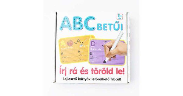 Abc első szavai ,írj rá és töröld le 16db-os fejlesztő kártyák gyerekeknek,letörölhető filccel
