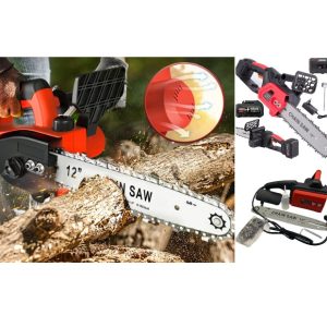 THO M-9018 Akkumulátoros láncfűrész 12 colos, 2 db 88VF akkuval automata olajzóval