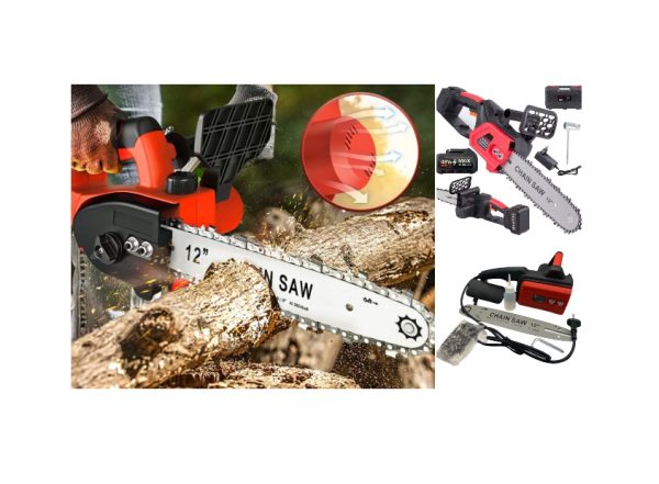 THO M-9018 Akkumulátoros láncfűrész 12 colos, 2 db 88VF akkuval automata olajzóval