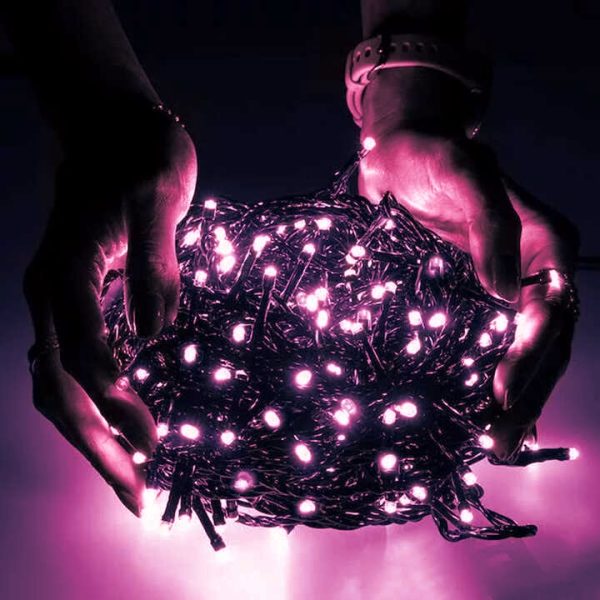Karácsonyfa égősor 8 programmal, 100 LED-es 8.5m, Választható színben - Image 25