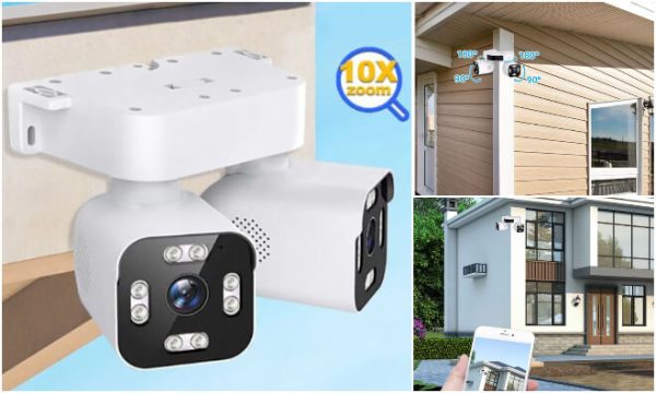 PTZ WIFI smart 2 dupla kamerás két irányú kamera 180 fok éjjellátó 2 irányú kommunikáció - Image 6