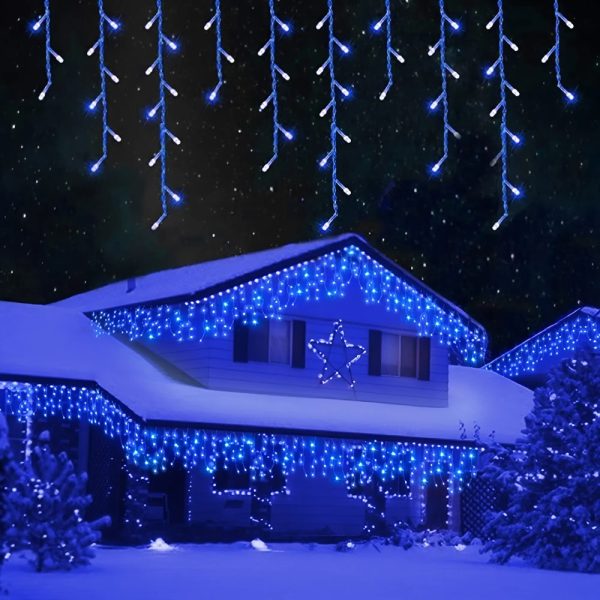 500 LED-es, 25 méteres, jégcsap fényfüzér, karácsonyi jégcsap izzósor IP44 - Image 19