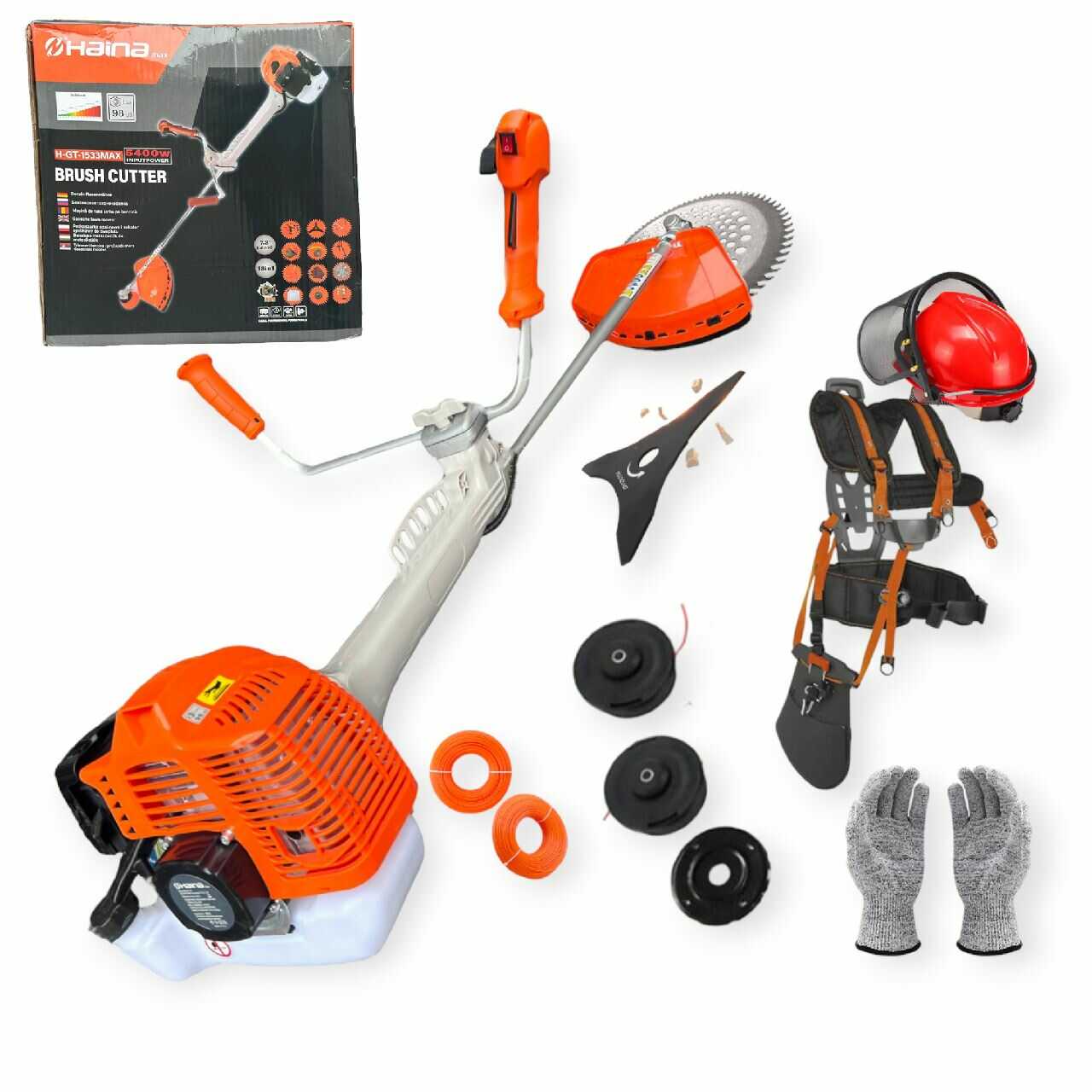 Haina GT-1533Max 18 részes Benzines Fűkasza rezgécsillapítós szárral, 7.2 Lóerős, 78cm³ - Image 18