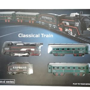 Elemes kisvasút készlet ,fény és hanghatásokkal, 104 cm hosszú és 68 cm pályával