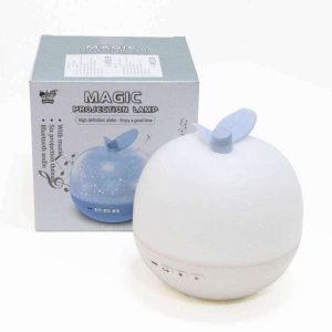 Hordozható, forgó éjszakai lámpa vetítésekkel, dalokkal és bluetooth-tal