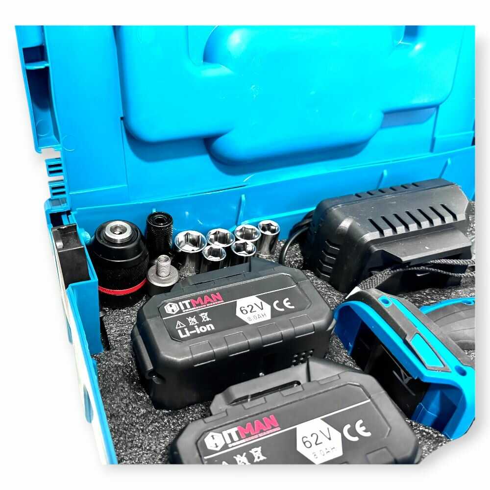 Hitman BBS-3327X Ütvecsavarozó és Racsnis Kulcs szerszámkészlet, 10 akkucellás - Image 10