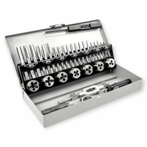 Haina HA-1443 Menetmetsző és Menetfúró Készlet, 32 részes, fémdobozban, precíziós acél szerszámkészlet