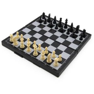 3 az 1 -ben mágneses sakktábla , sakk , dáma és ostábla , 24.5 × 12.5 × 3.5 cm