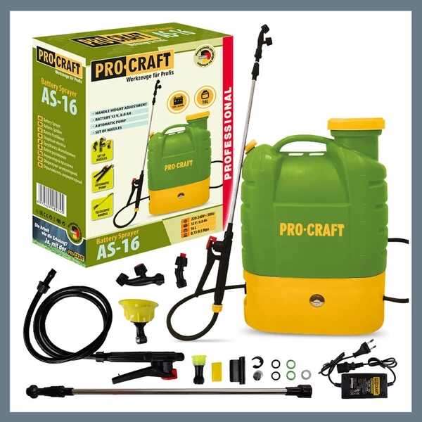 Prokraft AS-16 Akkumulátoros permetező/szivattyú vállpántal , többféle permetezési mód, 16 L , 5,5 bar - Image 5