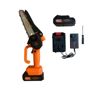 Clover City Mini Egykezes 6" Láncfűrész 2db 48V akkuval
