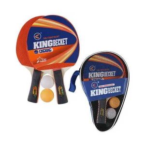 KingBeckett Asztalitenisz Szett – 2 ütő, 2 labda, praktikus hordtáskával