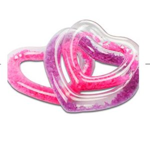 Szerelem úszógumi Rózsaszín tollakal szív alakú 90 cm