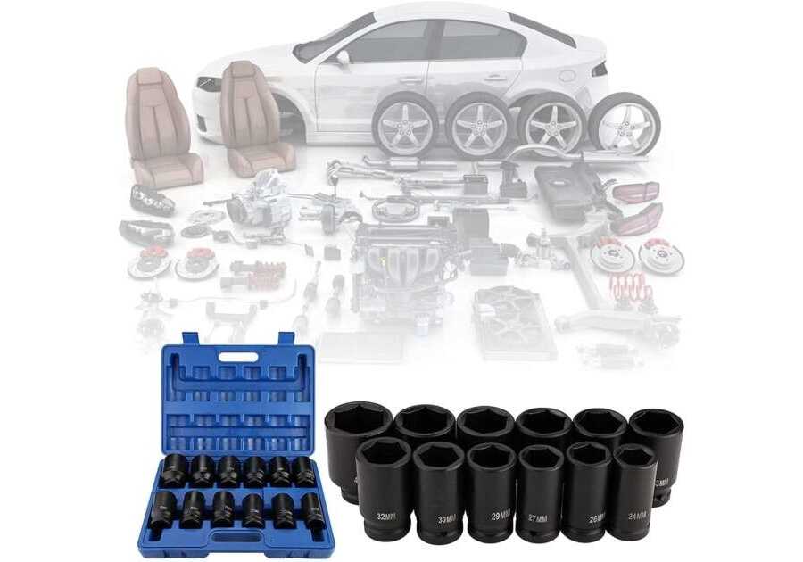 Haina HA-0050 dugókulcs készlet 12pcs 1" 24-41mm kofferban - Image 5