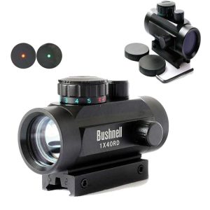 Bushnell 1x40 távcső, gyorstávcső, Piros vagy zöld pont célzó, 20mm-es és 11mm-es szerelékre