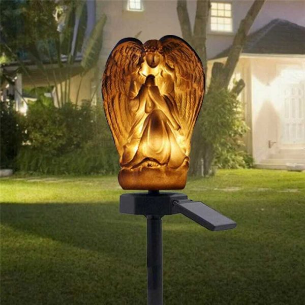 Napelemes leszúrható kerti fény angyal lámpa, 50 cm - Image 2