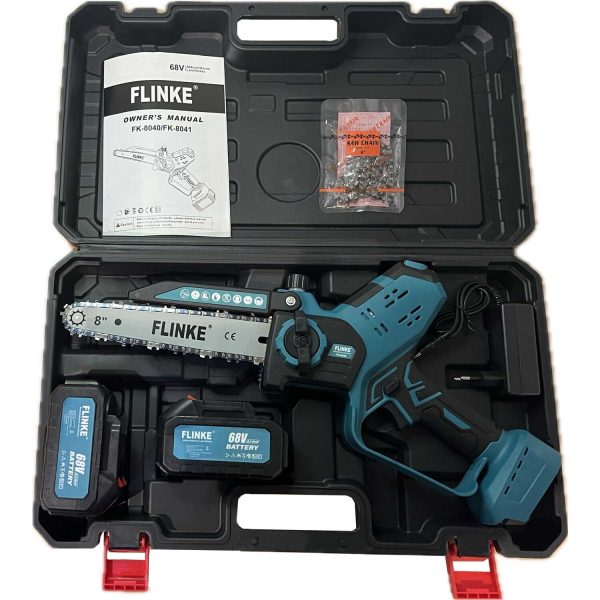 Flinke FK-8040 elektromos láncfűrész 2 DB 68V akkumulátorral, olajzással és LCD kijelzővel - Image 3