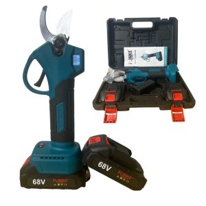 Flinke FK-8058 Dupla akkumulátoros Metszőolló kofferban, LCD kijelzővel, 28mm vágási átmérő