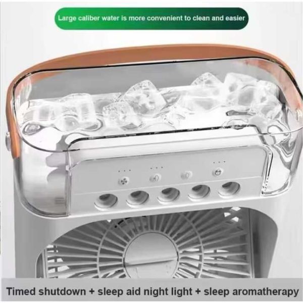 3 az 1-ben hordozható ventilátor , hűt , párásít és világít - Image 2
