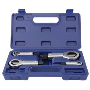 Haina HA-2106 Anyacsavar Roppantó Készlet, 4 részes, 9-27mm, Edzett Acél