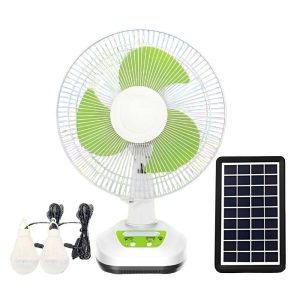 JG-2312 Napenergiás Multifunkciós Ventilátor Világítással és Töltéssel – 12 " Hordozható