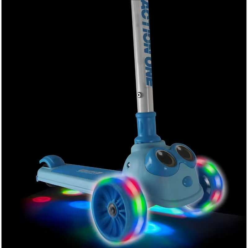 Három kerekű roller ,világító kerekekkel gyerekeknek , kék színben - Image 2