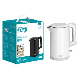WINNING STAR ST-6023 Elektromos Vízforraló, 1.7L, Duplafalú, Rozsdamentes Acél Belsővel
