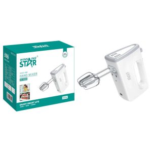WINNING STAR ST-5535 Elektromos Kézi Mixer – 300W, 5 Sebesség, Fehér/Szürke