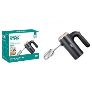 WINNING STAR ST-5527 Elektromos Kézi Mixer – 150W, 5 Sebesség, Fekete/Arany