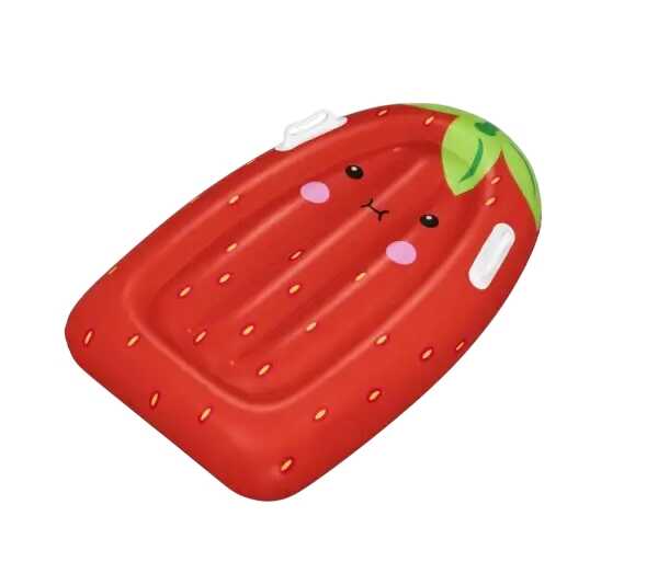 Bestway Felfújató szörfdeszka kapaszkodóval gyerekeknek , eper, 80 x 52 x 16 cm