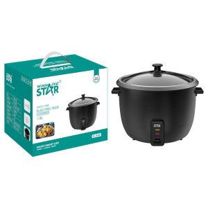 WINNING STAR ST-9346 Elektromos Rizsfőző, 4L, Tapadásmentes Edénnyel, Automata Melegen Tartással