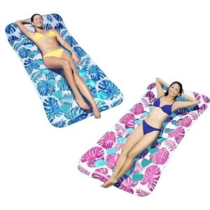 Trópusi lyukmintás pihenőmatrac strandmatrac 180 x 88 cm