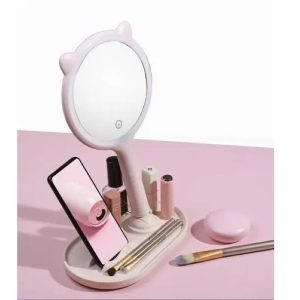 Intelligens kézi LED-es kozmetikai sminktükör, 3 világítási móddal