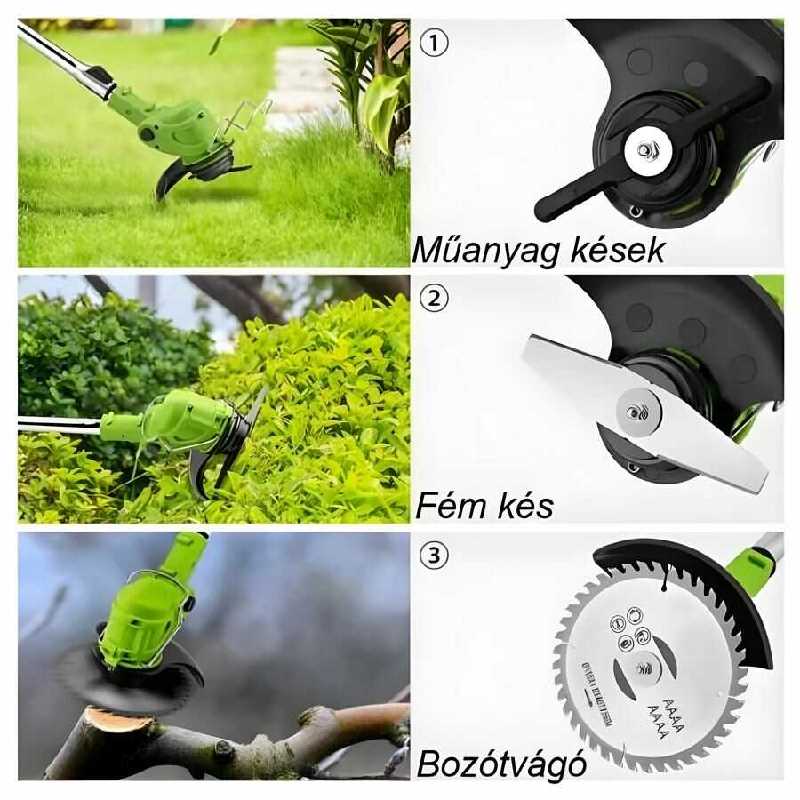 15 Részes Akkumulátoros Fűkasza és Szegélynyíró Szett – 3 Akkumulátorral - Image 2