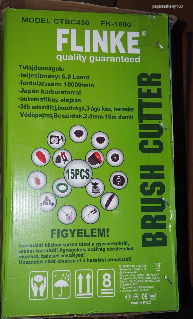 Flinke FK-1800, Benzines Fűkasza 5.8 Lóerős 15 Részes - Image 3