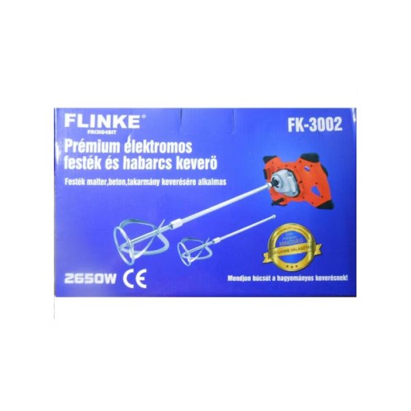 Flinke MS-149 Elektromos keverő 2 db keverő szárral, ragadó habarcskeverő 2650W Piros szín - Image 3