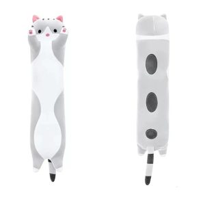 40 cm hosszú plüss cica, ágyvédő, extra pihe puha párna