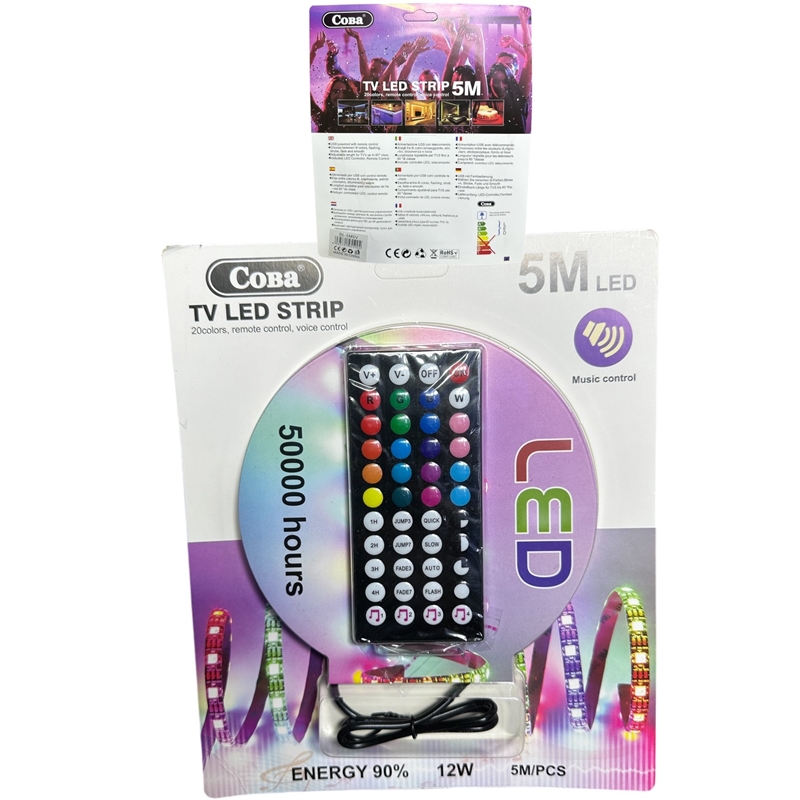 BL-5M5V LED szalag 5 méteres, 44 gombos távirányítóval, 20 szín, hangvezérlés, 12W - Image 2