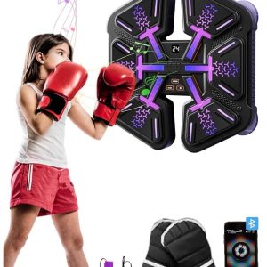 Zenés Boxfal LED Fényekkel,Gyermek Bokszgép