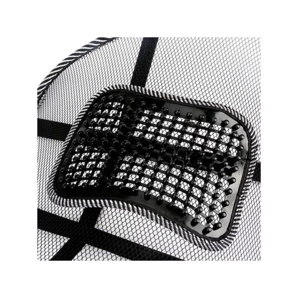 Deréktámasz irodai vagy autósüléshez, 38,5 x 37,5 cm, a helyes testtartásért, fém, fekete, - Image 6