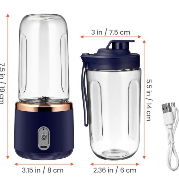 Hordozható akkumulátoros turmix/smoothie készítő készülék ,pohárral , 40 W - Image 3