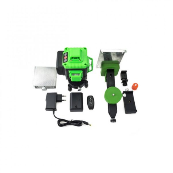 Ryodel HM7459 4D Szintező Lézer, akkumulátoros önbeállós 16 zőld vonalas 360° 2x akkumulátorral - Image 8