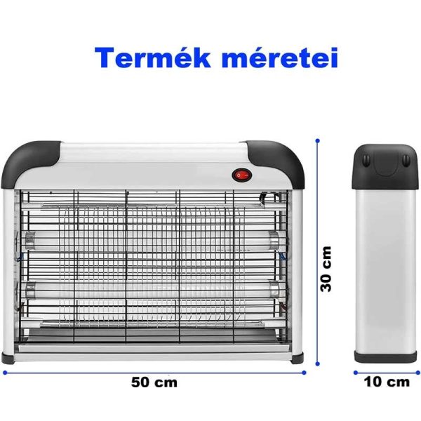 Ipari rovarírtó, UV Fénycsöves Elektromos Rovarcsapda, 80W, Konnektoros 220V - Image 2
