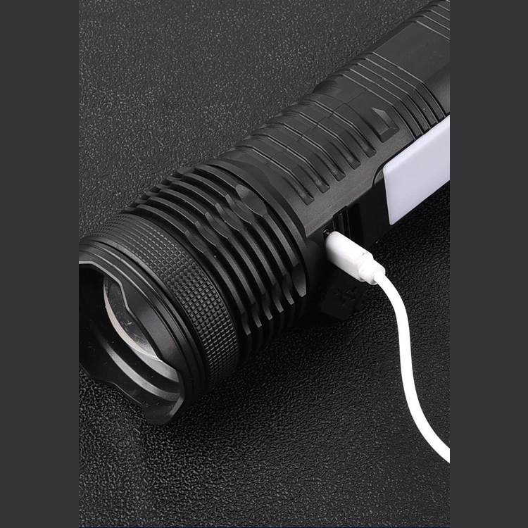 2458-P50 Újratölthető taktikai zseblámpa, GT60 szuperfényes LED 2200lumen - Image 5