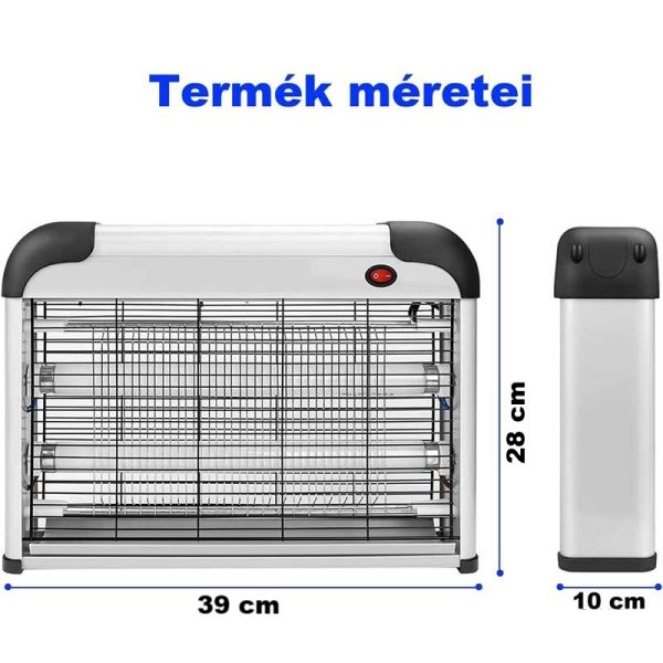 Ipari rovarírtó, UV Fénycsöves Elektromos Rovarcsapda, 40W, Konnektoros 220V - Image 2