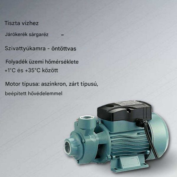 ZEGOR AB60 Felületi Örvényszivattyú, 370W, 35m Max. Emelőmagasság, Önfelszívó - Image 2