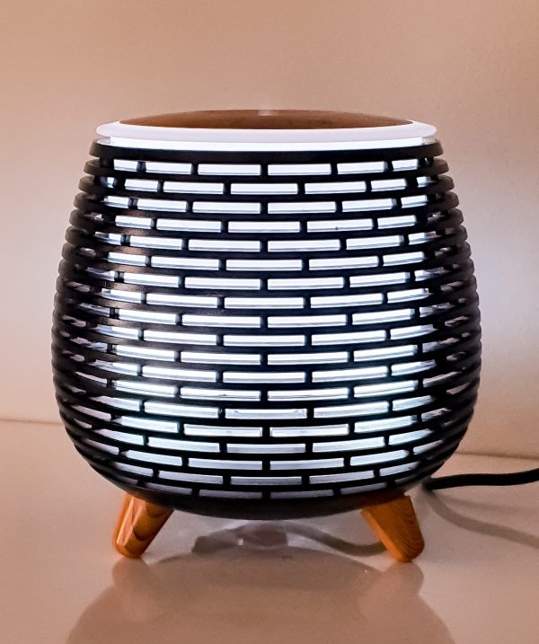 Egyedi,felső töltésü Zen aroma párásító led világítással fa berakással - Image 3