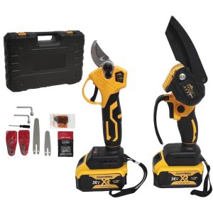 THO M-9034 Láncfűrész és Metszőolló szerszám szett, 2 db akkumulátorral 36 V