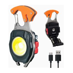 Multifunkcionális kulcstartó, zseblámba, öngyújtó, sörnyitó és mini csavarhúzó