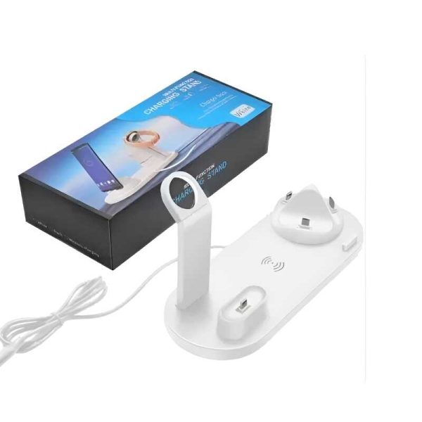 4 az 1-ben töltőállomás, 2 db telefon ( android & IOS) , füllhalgató és óra dokkoló - Image 4